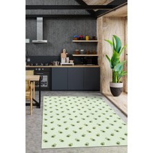 Homshtag Avokado Desenli Yeşil Halı Minimal Salon Halısı Renkli Mutfak Halısı Tarz Oturma Odası Halı