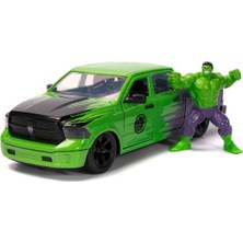 Jada Toys 1:24 Marvel Avengers 2014 Ram 1500 Pickup Model Araba ve Hulk Figür