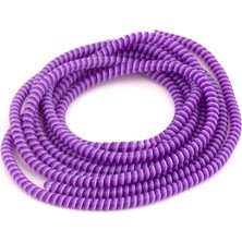 Spelt Kablo Kordon Koruyucu Mor Spiral Sarma Kılıf 1,5 m Type-C Data ve Şarj Kablosu