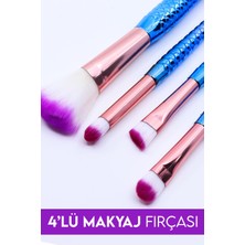 MUJGAN 4'lü Balık Makyaj Fırça Seti Mor&mavi