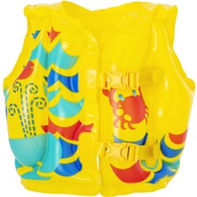 Telvesse 3-6 Yaş Çocuk Yüzme Yeleği Swimvest Şişme Yüzücü Havuz Yelek Can Yeleği Sarı 41X30 cm