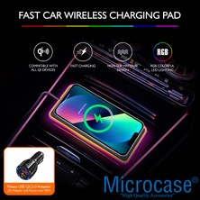 Microcase Araç Içi 15W Rgb Wireless Kablosuz Şarj AL3911