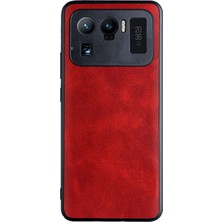 Microcase Xiaomi Mi 11 Ultra Kamera Korumalı Deri Kaplama Plastik Kılıf - AL8120