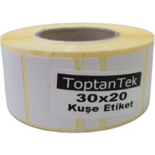 Hitmax 30X20 Kuşe Etiket G.30MM Y.20MM Bir Rulo 1000 Adet (Tam Metraj)