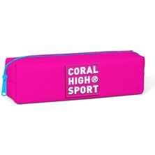 Coral High Sport Neon Pembe Mavi Tek Bölmeli Kalem Çantası 22351