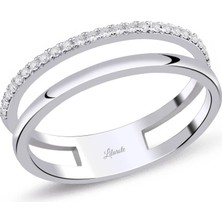 Lilarote 0.14 Ct Alyanslı Su Yolu Pırlanta Yüzük