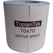 barkod etiket siticker hitmax 70x70 mm  Lamine Termal Etiket G.70 mm Y.70 mm Bir Rulo 300 Adet