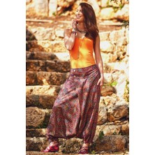 Los Banditos Doğal Düğmeli Cepli Kadın Şalvar Pantolon