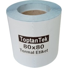 Hitmax 80 x 80 Termal Etiket G.80 mm Y.80 mm Bir Rulo 300 Adet