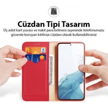 Coofbe Temassız Kart Korumalı Mıknatıslı Deri Cüzdanlı Samsung Galaxy S23 Kılıf 3 Adet Kart Bölmeli