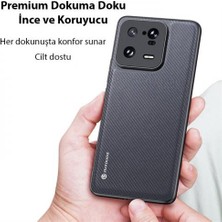 Coofbe Dokuma Silikon Çok Katmanlı Xiaomi 13 Pro Kılıf Darbe Koruyucu Ince Zarif Dokuma Xiaomi 13 Pro