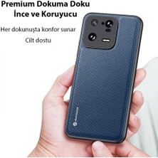 Coofbe Dokuma Silikon Çok Katmanlı Xiaomi 13 Pro Kılıf Darbe Koruyucu Ince Zarif Dokuma Xiaomi 13 Pro