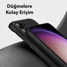 Coofbe Pu Deri Parmak Izi Bırakmaz Samsung Galaxy S23 Plus Kılıf Zarif Tasarım Tam Koruma Galaxy S23 Plus Kılıf