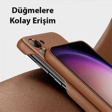 Coofbe Pu Deri Parmak Izi Bırakmaz Samsung Galaxy S23 Kılıf Zarif Tasarım Tam Koruma Galaxy S23 Kılıf