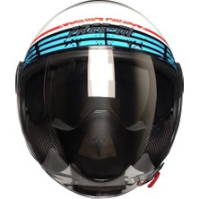 Free-M  Yarım Kask Güneş Vizörlü Retro (M)