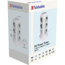 Verbatim Eupt-01 Eu Çok Fişli Güç Kulesi 11 x Ac 2 x Usb 2 x Type-C