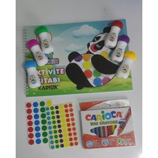 Dot Markers 6'lı Mini Boya Kalemi ve Boyama Kitabı Seti ( Nokta Etiketi Hediyeli)