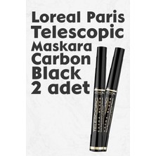 L'Oréal Paris Loreal Paris Telescopic Carbon Black Maskara Siyah x 2 Adet