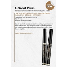 L'Oréal Paris Loreal Paris Telescopic Carbon Black Maskara Siyah x 2 Adet