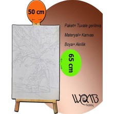 Womb Hobby Sahilde Yalılar Sayılarla Boyama Seti 40X50 cm (Tuvale Gerili)