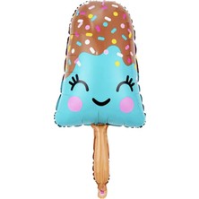 Pandoli Gülümseyen Ice Cream Çubukta Dondurma Şeklinde Folyo Balon 90X43 cm 1 Adet Hawa
