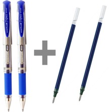 Uni-Ball Uniball Signo Broad UM-153 Imza Kalemi Mavi 2 Adet ve 2 Adet Yedeği
