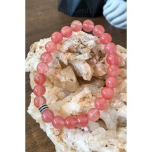 Tesbihkenti Pembe Kuvars Taşı Bileklik