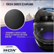 Wgx Carbon Desen Motosiklet Kaskı Kapalı Siyah (L)