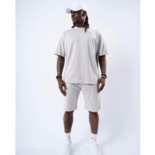 Amor Man Özel Tasarım Baskısız Düz Renk Ter Tutmayan Beachwear Erkek T-Shırt Şort Takımı