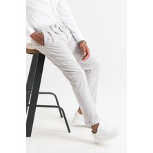 Akçaylar Slimfit Çift Pileli Duble Paça Kemer Detaylı Yazlık Erkek Kumaş Pantolon