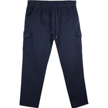 Maruf Shop Kargo Cepli Büyük Beden Gabardin Pantolon Erkek Günlük Kullanım İçin Lacivert