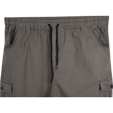 Maruf Shop Kargo Cepli Büyük Beden Gabardin Pantolon Toprak