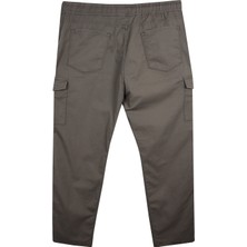 Maruf Shop Kargo Cepli Büyük Beden Gabardin Pantolon Toprak