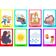 Thıngs That Make Me Happy Flashcard: Memory And Matching Game:  96 Kartlı Ingilizce, Beni Neler Mutlu Eder Hafıza ve Eşleştirme Oyunu