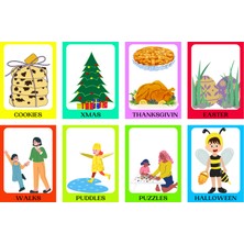 Thıngs That Make Me Happy Flashcard: Memory And Matching Game:  96 Kartlı Ingilizce, Beni Neler Mutlu Eder Hafıza ve Eşleştirme Oyunu