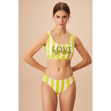 Suwen Yanı Pileli Neon Bikini Alt