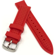 Mercan Saat 22MM Benekli Renkli  Silikon Saat Kordonu Kayışı