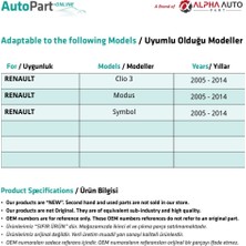 Alpha Auto Part Renault Clio 3 , Symbol , Modus Için Koltuk Ayar Kolu-2 Adet