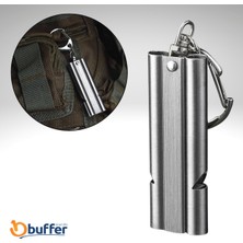 Buffer® Iki Adet S.o.s Acil Imdat Düdüğü Alüminyum Islık Anahtarlık Kamp Yürüyüş Aksesuar Araçları