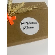 Butik Sosyetik Iyi Günlerde Kullanın Siyah El Yazılı Yuvarlak Yapışkanlı Etiket 5 x 5 cm 100 Adet