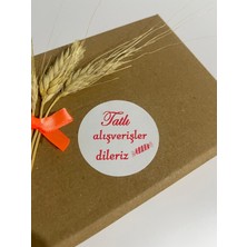 Butik Sosyetik Tatlı Alışverişler Dileriz Yuvarlak Yapışkanlı Etiket 3 x 3 cm 150 Adet