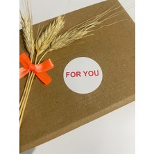 Butik Sosyetik For You Kırmızı Yazılı Yuvarlak Yapışkanlı Etiket 4 x 4 cm 120 Adet