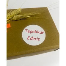 Butik Sosyetik Teşekkür Ederiz Kırmızı Yazılı Yuvarlak Yapışkanlı Etiket 4 x 4 cm 120 Adet