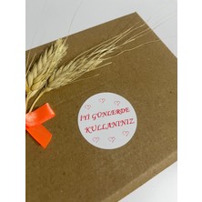 Butik Sosyetik Iyi Günlerde Kullanınız El Yazılı Kalpli Yuvarlak Yapışkanlı Etiket 4 x 4 cm 120 Adet