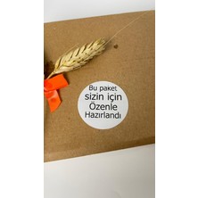 Butik Sosyetik Bu Paket Sizin Için Özenle Hazırlandı Siyah Yazılı  Etiket Yuvarlak Etiket 4 x 4 cm 120 Adet