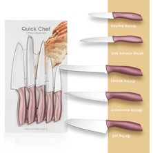 Schafer Quick Chef Bıçak Seti-5 Parça-Rosegold