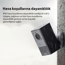 IMOU Cell 2 Dış Ortam Kablosuz WiFi Kamera/4MP-Renkli Gece Görüşü-PIR Algılama-İki Yönlü Ses-Şarj Edilebilir Batarya-IP65-SD Kart-Bulut(IPC-B46LP)