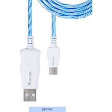 Atongm Light USB To Type - C Tipi Kablo Hızlı Şarj Veri Kablosu Hızlı Şarj 3.0/2.0 (1.2m)