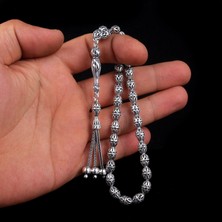 Tesbih Sepetim Tamamı 925 Ayar Gümüş Arpa Kesim Tesbih