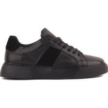 Saillaker’s Sail Lakers - Siyah Deri Bağcıklı Kadın Günlük Ayakkabı